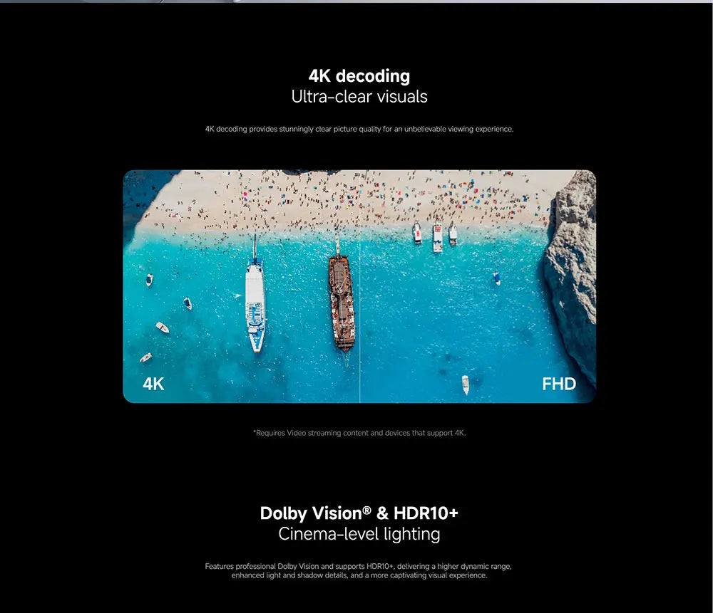 Xiaomi TV Stick 4K 2nd Gen Global Version 2GB RAM 8GB ROM Bluetooth WiFi 6 Dolby Vision TV Dongle Streaming Media